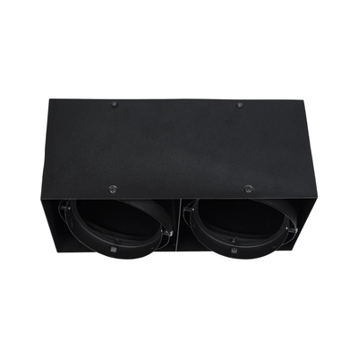 GLOBOSTAR® MAGMA 60627 Μοντέρνο Φωτιστικό Οροφής με Ντουί 2 x GU10 AC 220-240V IP20 - Μαύρο - Μ30 x Π15 x Υ13cm