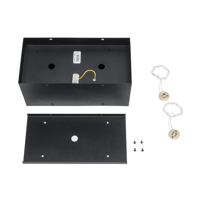 GLOBOSTAR® MAGMA 60627 Μοντέρνο Φωτιστικό Οροφής με Ντουί 2 x GU10 AC 220-240V IP20 - Μαύρο - Μ30 x Π15 x Υ13cm