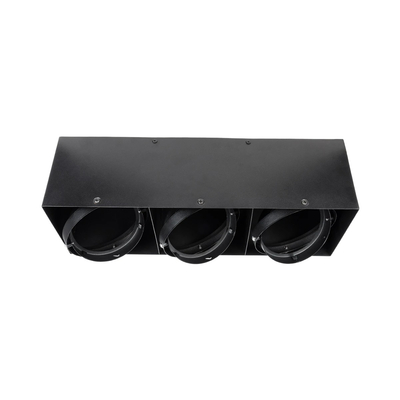 GLOBOSTAR® MAGMA 60628 Μοντέρνο Φωτιστικό Οροφής με Ντουί 3 x GU10 AC 220-240V IP20 - Μαύρο - Μ45 x Π15 x Υ13cm