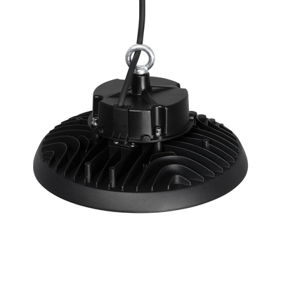 GLOBOSTAR® INDUSTRY 61501 Βιομηχανικό Φωτιστικό Καμπάνα High Bay UFO LED 150W 22500lm 90° AC 220-240V Αδιάβροχο IP65 Φυσικό Λευκό 5000K - Sanan Opto SMD Chip & TÜV SÜD Driver - Μαύρο Ματ - Μ26.5 x Π26.5 x Υ15cm - 5 Χρόνια Εγγύηση