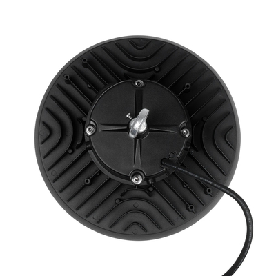 GLOBOSTAR® INDUSTRY 61501 Βιομηχανικό Φωτιστικό Καμπάνα High Bay UFO LED 150W 22500lm 90° AC 220-240V Αδιάβροχο IP65 Φυσικό Λευκό 5000K - Sanan Opto SMD Chip & TÜV SÜD Driver - Μαύρο Ματ - Μ26.5 x Π26.5 x Υ15cm - 5 Χρόνια Εγγύηση