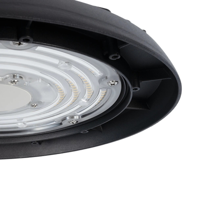 GLOBOSTAR® INDUSTRY 61501 Βιομηχανικό Φωτιστικό Καμπάνα High Bay UFO LED 150W 22500lm 90° AC 220-240V Αδιάβροχο IP65 Φυσικό Λευκό 5000K - Sanan Opto SMD Chip & TÜV SÜD Driver - Μαύρο Ματ - Μ26.5 x Π26.5 x Υ15cm - 5 Χρόνια Εγγύηση