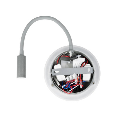 GLOBOSTAR® GOOSE 61694 Μοντέρνο Φωτιστικό Τοίχου - Απλίκα Ξενοδοχείου Reading Light με Φορτιστή USB 3A LED 6W 600lm 36° & 360° AC 220-240V IP20 Θερμό Λευκό 2700K - CREE XPE & Lumileds SMD Chip - Γκρι Ανθρακί Ματ - Μ15.5 x Π15 x Υ30.5cm - 3 Χρόνια Εγγύηση