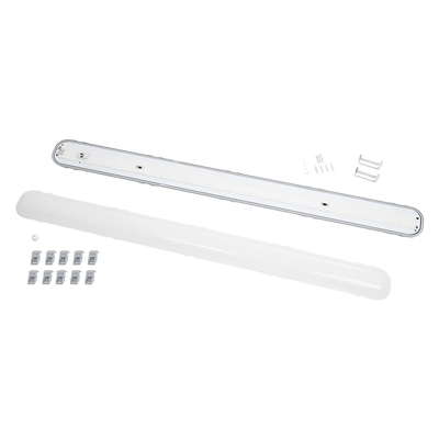 GLOBOSTAR® SMARTGROUP 61702 Γραμμικό Βιομηχανικό Φωτιστικό Tri-Proof Τεχνολογίας Smart Group Linkable Control System 2.4Ghz με Αισθητήρα Κίνησης Microwave LED 48W 5760lm 120° AC 220-240V Αδιάβροχο IP65 Φυσικό Λευκό 5000K - Lumileds SMD Chip & TÜV SÜD Driver - Μ120 x Π10.5 x Υ8cm - 5 Χρόνια Εγγύηση