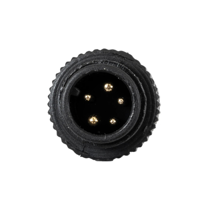 GLOBOSTAR® WWCONNECTOR 90780 5 Pin Σύνδεσμος Τροφοδοσίας για Wall Washers & Προβολείς με Είσοδο 5 x 0.25mm2 & Έξοδο 1 x Θηλυκό Βύσμα Αδιάβροχο IP65 - Μαύρο - Μ20 x Π1.5 x Υ1.5cm