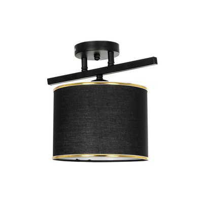 GLOBOSTAR® GLOWEN 201-0087 Vintage Φωτιστικό Οροφής με Ντουί 1 x E27 AC 220-240V IP20 - Μαύρο & Χρυσό - Μ30 x Π20 x Υ20cm