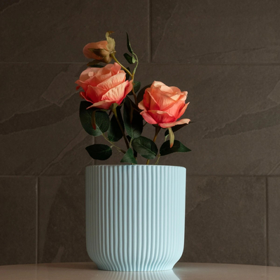 GloboStar® Artificial Garden SEMINYAK 20519 Διακοσμητική Κεραμική Γλάστρα Λευκή Π17 x M17 x Υ17