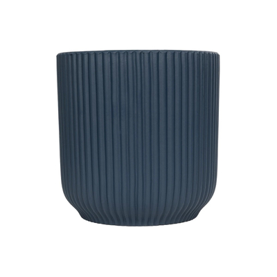 GloboStar® Artificial Garden ULUWATU 20520 Διακοσμητική Κεραμική Γλάστρα Μπλέ Π17 x M17 x Υ17