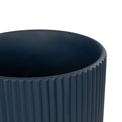 GloboStar® Artificial Garden ULUWATU 20520 Διακοσμητική Κεραμική Γλάστρα Μπλέ Π17 x M17 x Υ17