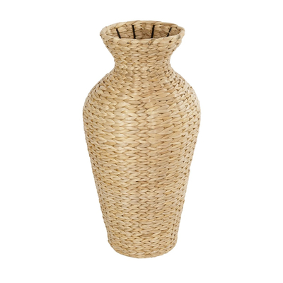 GloboStar® Artificial Garden HAVANA 21229 Διακοσμητικό Πλεκτό Καλάθι - Κασπώ Γλάστρα - Flower Pot Μπεζ Π29 x M29 x Υ57cm