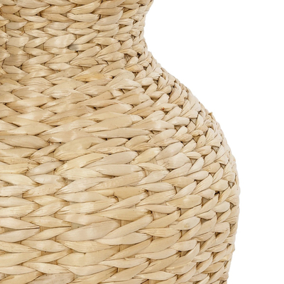 GloboStar® Artificial Garden HAVANA 21229 Διακοσμητικό Πλεκτό Καλάθι - Κασπώ Γλάστρα - Flower Pot Μπεζ Π29 x M29 x Υ57cm