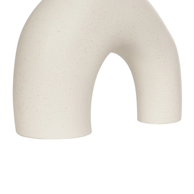 GloboStar® Artificial Garden TOLEDO 21250 Διακοσμητικό Κεραμικό Βάζo Μπεζ Π23 x Μ10 x Υ24 cm