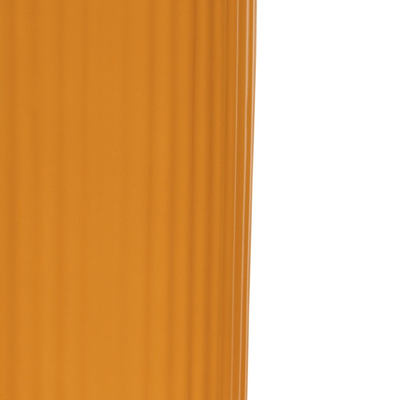 GloboStar® Artificial Garden CANGUU 21255 Διακοσμητικό Κεραμικό Βάζo Πορτοκαλί Π11 x Μ11 x Υ26 cm