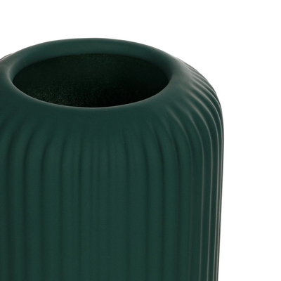 GloboStar® Artificial Garden KUTA 21256 Διακοσμητικό Κεραμικό Βάζo Πράσινο Π10 x Μ10 x Υ20 cm