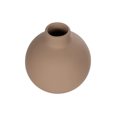 GloboStar® Artificial Garden MAURITIUS 21259 Διακοσμητικό Κεραμικό Βάζo ΚαφέΠ12 x Μ12 x Υ14 cm