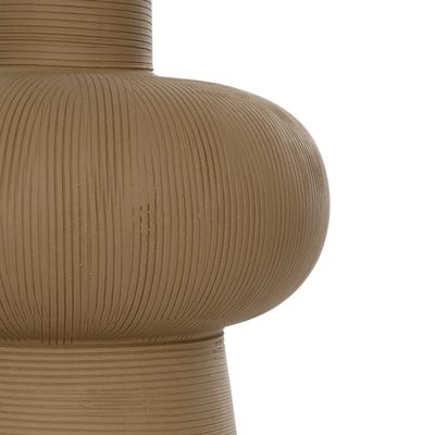 GloboStar® Artificial Garden CORNEOL 21262 Διακοσμητικό Κεραμικό Βάζo Καφέ Π17 x Μ17 x Υ20cm