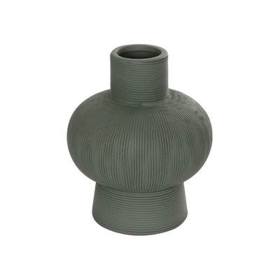 GloboStar® Artificial Garden MALACHITE 21264 Διακοσμητικό Κεραμικό Βάζo Πράσινο Π13 x Μ13 x Υ16cm