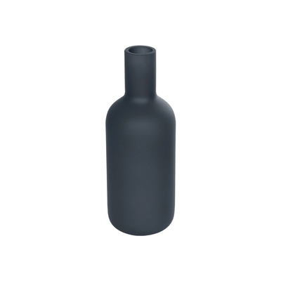 GloboStar® Artificial Garden MYSTIQUE 21275 Διακοσμητικό Κεραμικό Βάζo Γκρι Π7 x Μ7 x Υ20cm