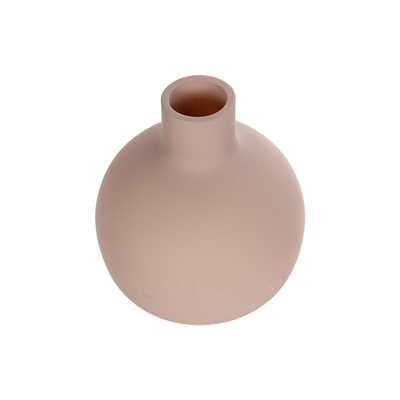 GloboStar® Artificial Garden OAHU 21277 Διακοσμητικό Κεραμικό Βάζo Ροζ Π10 x Μ10 x Υ12cm