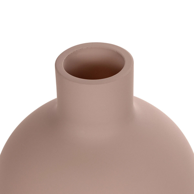 GloboStar® Artificial Garden OAHU 21277 Διακοσμητικό Κεραμικό Βάζo Ροζ Π10 x Μ10 x Υ12cm