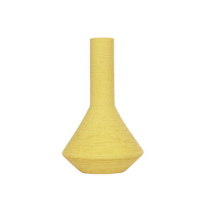 GloboStar® Artificial Garden GRENADA 21281 Διακοσμητικό Κεραμικό Βάζo Κίτρινο Π13 x Μ13 x Υ20cm