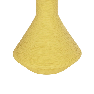 GloboStar® Artificial Garden GRENADA 21281 Διακοσμητικό Κεραμικό Βάζo Κίτρινο Π13 x Μ13 x Υ20cm