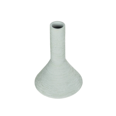 GloboStar® Artificial Garden TANAH 21282 Διακοσμητικό Κεραμικό Βάζo Γκρι Π13 x Μ13 x Υ20cm