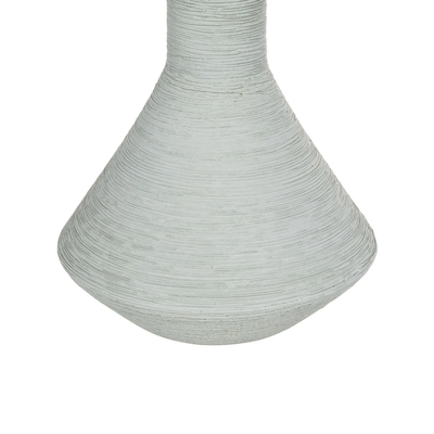 GloboStar® Artificial Garden TANAH 21282 Διακοσμητικό Κεραμικό Βάζo Γκρι Π13 x Μ13 x Υ20cm