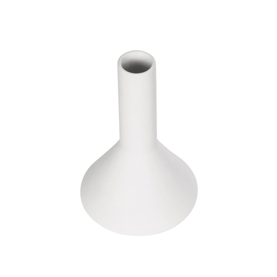 GloboStar® Artificial Garden ARMENINVILLE 21283 Διακοσμητικό Κεραμικό Βάζo Λευκό Π16 x Μ16 x Υ25cm