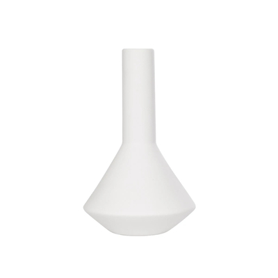 GloboStar® Artificial Garden ARMENINVILLE 21283 Διακοσμητικό Κεραμικό Βάζo Λευκό Π16 x Μ16 x Υ25cm