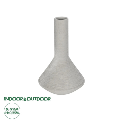 GloboStar® Artificial Garden BARBADOS 21284 Διακοσμητικό Κεραμικό Βάζo Γκρι Π16 x Μ16 x Υ25cm