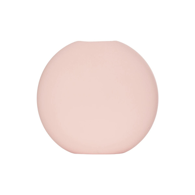 GloboStar® Artificial Garden SICILY 21289 Διακοσμητικό Κεραμικό Βάζo Ροζ Π15 x Μ15 x Υ14cm