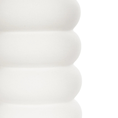 GloboStar® Artificial Garden NOUVEAU 21293 Διακοσμητικό Κεραμικό Βάζo Λευκό Π8 x Μ8 x Υ16cm