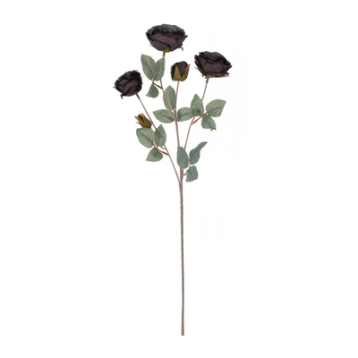 GloboStar® Artificial Garden PURPLE BRANCH 21301 Τεχνητό Διακοσμητικό Κλαδί Τριαντάφυλλα Μωβ Y60cm