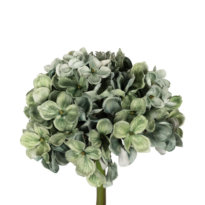 GloboStar® Artificial Garden GREEN HYDRANGEA BRANCH 21316 Τεχνητό Διακοσμητικό Κλαδί Πράσινη Ορτανσία Y47cm