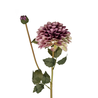 GloboStar® Artificial Garden PURPLE CHRYSANTHEMUM BRANCH 21322 Τεχνητό Διακοσμητικό Μωβ Κλαδί Χρυσάνθεμο Y70cm
