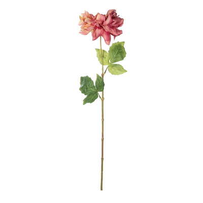 GloboStar® Artificial Garden PINK DHALIA BRANCH 21334 Τεχνητό Διακοσμητικό Ροζ Κλαδί Ντάλια Y60cm