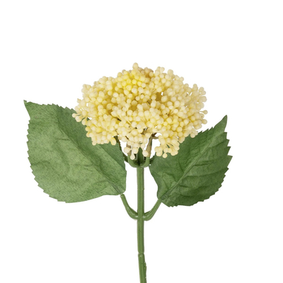 GloboStar® Artificial Garden WHITE SEDUM BRANCH 21339 Τεχνητό Διακοσμητικό Κλαδί Λευκό Σέδο Y38cm