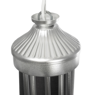 GLOBOSTAR® TRITON 203-0255 Vintage Κρεμαστό Φωτιστικό Οροφής με Ντουί 5 x E27 AC 220-240V IP20 - Ασημί & Γκρι - Μ50 x Π50 x Υ48cm