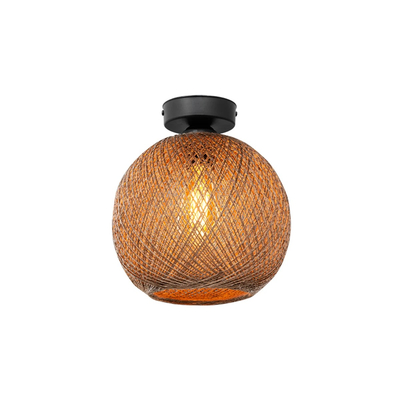 GLOBOSTAR® CORDE 203-0270 Μοντέρνο Φωτιστικό Οροφής με Ντουί 1 x E27 AC 220-240V IP20 - Μπεζ - Μ25 x Π25 x Υ26cm