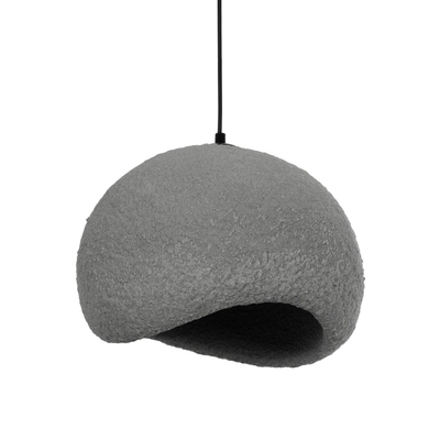 GLOBOSTAR® STONE 204-0122 Μοντέρνο Κρεμαστό Φωτιστικό Οροφής με Ντουί 1 x E27 AC 220-240V IP20 - Γκρι - Μ35 x Π31 x Υ26cm