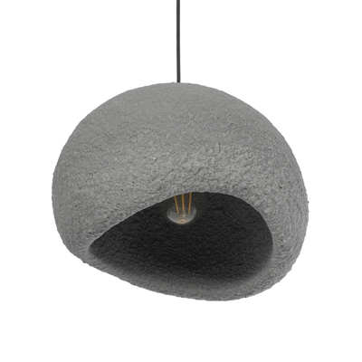 GLOBOSTAR® STONE 204-0122 Μοντέρνο Κρεμαστό Φωτιστικό Οροφής με Ντουί 1 x E27 AC 220-240V IP20 - Γκρι - Μ35 x Π31 x Υ26cm