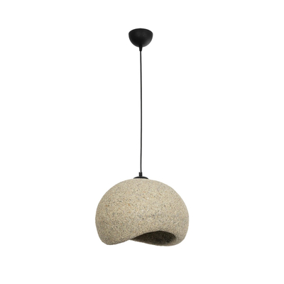 GLOBOSTAR® STONE 204-0123 Μοντέρνο Κρεμαστό Φωτιστικό Οροφής με Ντουί 1 x E27 AC 220-240V IP20 - Μπεζ - Μ35 x Π31 x Υ26cm