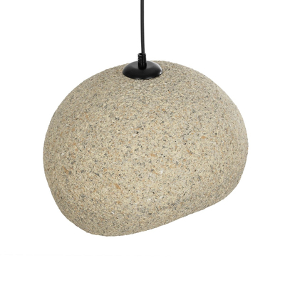 GLOBOSTAR® STONE 204-0123 Μοντέρνο Κρεμαστό Φωτιστικό Οροφής με Ντουί 1 x E27 AC 220-240V IP20 - Μπεζ - Μ35 x Π31 x Υ26cm