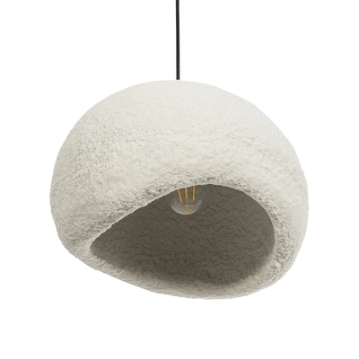 GLOBOSTAR® STONE 204-0124 Μοντέρνο Κρεμαστό Φωτιστικό Οροφής με Ντουί 1 x E27 AC 220-240V IP20 - Γκρι - Μ35 x Π31 x Υ26cm