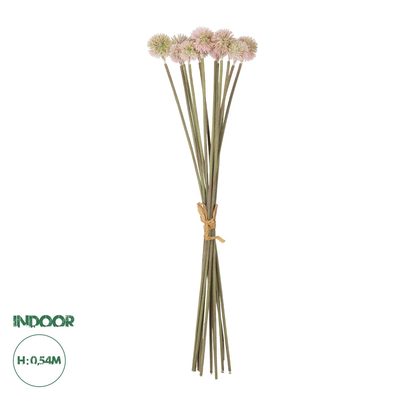 GloboStar® Artificial Garden PALE PINK DANDELION BOUQET 21361 Τεχνητό Διακοσμητικό Ταραξάκο Μπουκέτο Y54cm