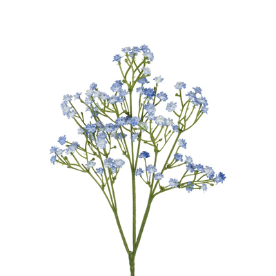 GloboStar® Artificial Garden BLUE BRANCH BABY BREATH 21296 Τεχνητό Διακοσμητικό Κλαδί Μπλέ Γυψοφίλης Y53cm