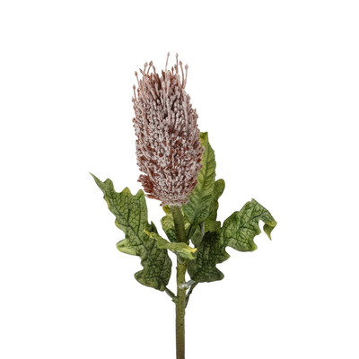 GloboStar® Artificial Garden PURPLE STIPA FRUIT BRANCH 21375 Τεχνητό Διακοσμητικό Κλαδί Στίπα  Y69cm