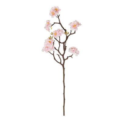 GloboStar® Artificial Garden PINK CHERRY BLOSSOM BRANCH 21454 Τεχνητό Διακοσμητικό Κλαδί Ροζ Κερασίας Y67cm