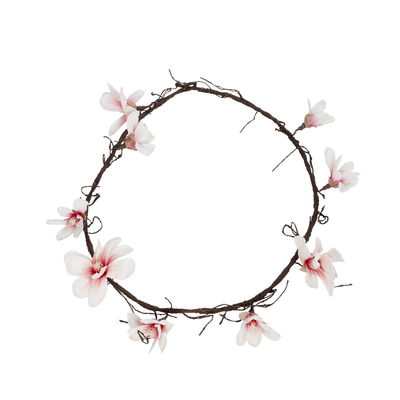 GloboStar® Artificial Garden MAGNOLIA FLOWER VINE 21470 Τεχνητό Διακοσμητικό Κλαδί Μανόλιας Y185cm